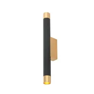 Lampy ścienne - Orlicki Design LAMPA ścienna Q Parette Nero Gold metalowa OPRAWA kinkiet tuba loftowa czarna złota - miniaturka - grafika 1