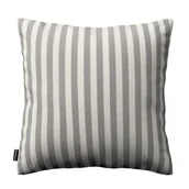 Poszewki na poduszki - Dekoria Poszewka Kinga na poduszkę szaro białe pasy 1,5cm) 50 × 50 cm Quadro 102-136-12 - miniaturka - grafika 1