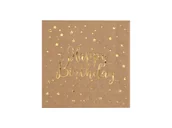 Dekoracje i nakrycia stołu na imprezę - Serwetki kraftowe Happy Birthday - 25 cm - 20 szt. - miniaturka - grafika 1