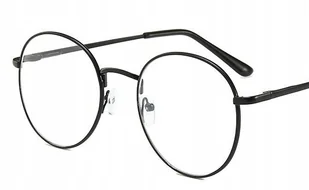 OKULARY metal korekcyjne MINUSY czarne -1.5 - Okulary korekcyjne, oprawki, szkła - miniaturka - grafika 1