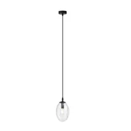 Lampy sufitowe - Astral lampa wisząca 1-punktowa czarna/transparentna 1265/1 - miniaturka - grafika 1