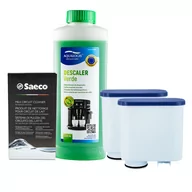 Akcesoria i części do ekspresów do kawy - Zestaw do Ekspresu Philips Saeco, Filtr AL-Clean 2 szt, Odkamieniacz Aqualogis Verde 500ml, Środek do Obiegu Mleka Saeco CA6705/60 - miniaturka - grafika 1