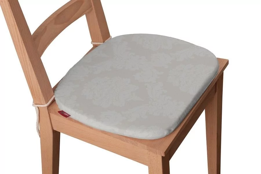 Dekoria Dekoria Siedzisko Bartek na krzesło jasny popiel 40 × 37 × 2,5 cm Damasco 220-613-81