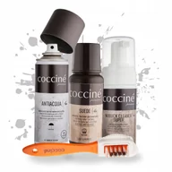 Środki do obuwia i ubrań - Renowator Jasnoszary z Pianką Impregnatem Szczotką Coccine Zestaw 4w1 - miniaturka - grafika 1