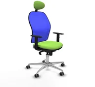 Fotele i krzesła biurowe - Krzesło Biurowe z Zagłówkiem Jorquera Piqueras y Crespo 1D086G1 Pistacjowy - miniaturka - grafika 1