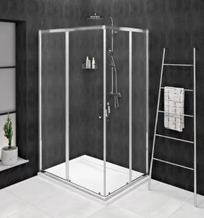 GELCO Kabina prysznicowa prostokątna narożna SIGMA SIMPLY drzwi przesuwne 90x100x190 chrom szkło transparentne z powłoką Coated Glass GS2110GS2190 - Kabiny prysznicowe - miniaturka - grafika 1