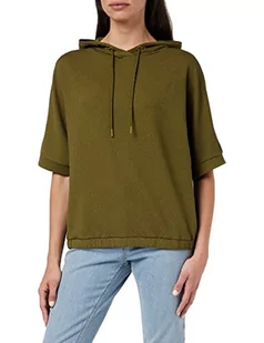 s.Oliver Damska bluza z kapturem, z krótkim rękawem, zielona, 34 (DE), zielony, 34 - Bluzy damskie - miniaturka - grafika 1