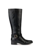 Kozaki damskie - Geox Oficerki D Felicity D36G1A 04340 C9999 Czarny - miniaturka - grafika 1