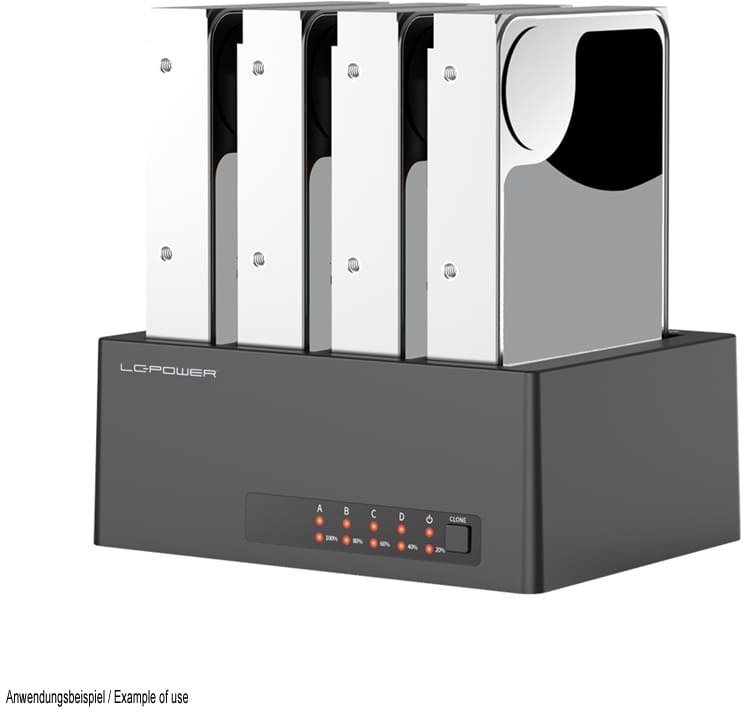 Stacja dokująca LC-Power LC-Power LC-DOCK-U3-4B-V2 HDD docking station