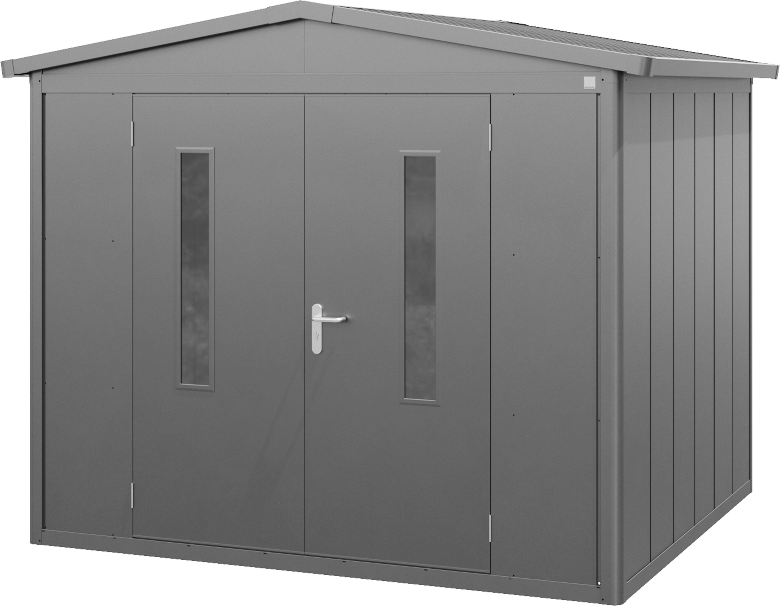 GFP Primeyard domek narzędziowy metalowy 263x228x231 cm domek ogrodowy dach dwuspadowy antracyt