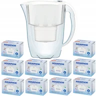 Dzbanki filtrujące - Dzbanek filtrujący Aquaphor Amethyst 2,8 l + 10 wkładów, biały - miniaturka - grafika 1