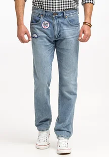 Męskie spodnie jeansowe proste Wrangler GREENSBORO W34 L32 - Spodnie męskie - miniaturka - grafika 1