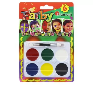 Titanum Farby Do Malowania Twarzy TITANUM 6 Kolorów - Farby i media malarskie - miniaturka - grafika 3