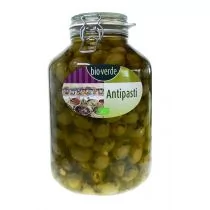 OLIWKI ZIELONE NADZIEWANE MIGDAŁAMI Z ZIOŁAMI W OLEJU BIO 4,75 kg (SŁOIK) - BIO VERDE - Warzywa w marynacie - miniaturka - grafika 1