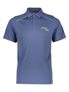 Asics Funkcyjna koszulka polo w kolorze niebieskim - Koszulki sportowe męskie - miniaturka - grafika 1