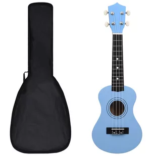 vidaXL Ukulele sopranowe z pokrowcem dla dzieci niebieskie 21 70149 - Inne instrumenty muzyczne - miniaturka - grafika 1