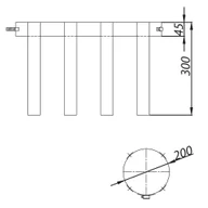 Akcesoria kominkowe - Stabilizator rury jednościennej komina fi 200 - miniaturka - grafika 1