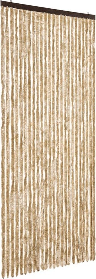 vidaXL Zasłona przeciwsłoneczna beżowa 100x200 cm szenilowa