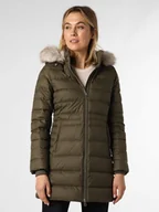 Płaszcze damskie - Tommy Hilfiger Płaszcz puchowy damski Kobiety zielony jednolity, S - miniaturka - grafika 1