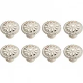 Zawiasy, okucia i inne akcesoria - Uchwyty meblowe - stop aluminium - 8 sztuk - 31 mm - białe - miniaturka - grafika 1