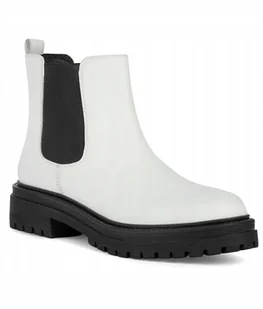 GEOX IRIDEA BOTKI SKÓRZANE BIAŁE DAMSKIE 41 Ż_C - Botki damskie - miniaturka - grafika 1