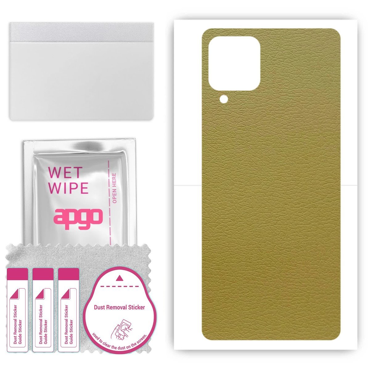 Folia naklejka skórka strukturalna na TYŁ do Samsung Galaxy M62 - Skóra Oliwkowa - apgo SKINS