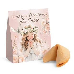 CIASTECZKA z wróżbą w opakowaniu na Komunię Dziewczynka w kwiatach 12szt - Przekąski dla dzieci CIASTECZKA z wróżbą w opakowaniu na Komunię Dziewczynka w kwiatach 12szt - Przekąski dla dzieci - miniaturka - grafika 1
