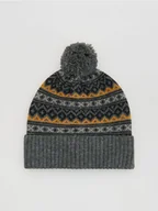 Czapki męskie - Reserved - Czapka z pomponem - ciemnoszary - miniaturka - grafika 1