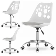 Fotele i krzesła biurowe - Krzesło obrotowe RENO - biało-szare - miniaturka - grafika 1