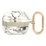 Akcesoria do słuchawek - Guess GUA3HCHMAG AirPods 3 cover szary/grey Marble Strap Collection - miniaturka - grafika 1