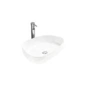 Umywalki - Mexen Chiara umywalka nablatowa 54 x 39 cm biała - 21585400 - miniaturka - grafika 1