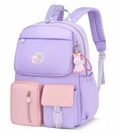 Plecaki szkolne i tornistry - Plecak szkolny dla dziewczynki fioletowy - miniaturka - grafika 1