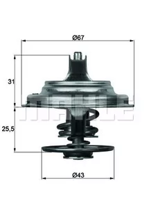 Termostat, płyn chłodzący Mahle TX 23 79D - Termostaty - miniaturka - grafika 1