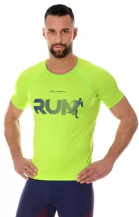 Koszulki sportowe męskie - SS13280 koszulka męska Running Air Pro, Kolor zielony neon, Rozmiar S, Brubeck - grafika 1
