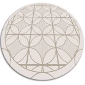 Dywany - Winylowy dywan okrągły geometryczne koła fi80 cm - miniaturka - grafika 1