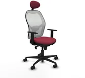 Fotele i krzesła biurowe - Krzesło Biurowe z Zagłówkiem Jorquera Piqueras y Crespo 1D036N1 Kasztanowy - miniaturka - grafika 1