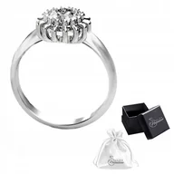 Pierścionki - Pierścionek srebrny pr. 925 Elegancki z Okrągłą Cyrkonią Dla Niej r. 15 - miniaturka - grafika 1