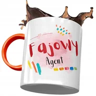 Kubki - Kubek Pomarańczowy dla Agenta Fajowy Agent Prezent z Nadrukiem ze Zdjęciem + Opakowanie na prezent (wzór 04) - miniaturka - grafika 1