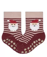 Skarpetki dla dzieci - FALKE Unisex skarpetki dziecięce Santa Stripes bawełniane antypoślizgowe wypustki 1 para, czerwone (Ruby 8830), 62-68, czerwony (Ruby 8830). - miniaturka - grafika 1