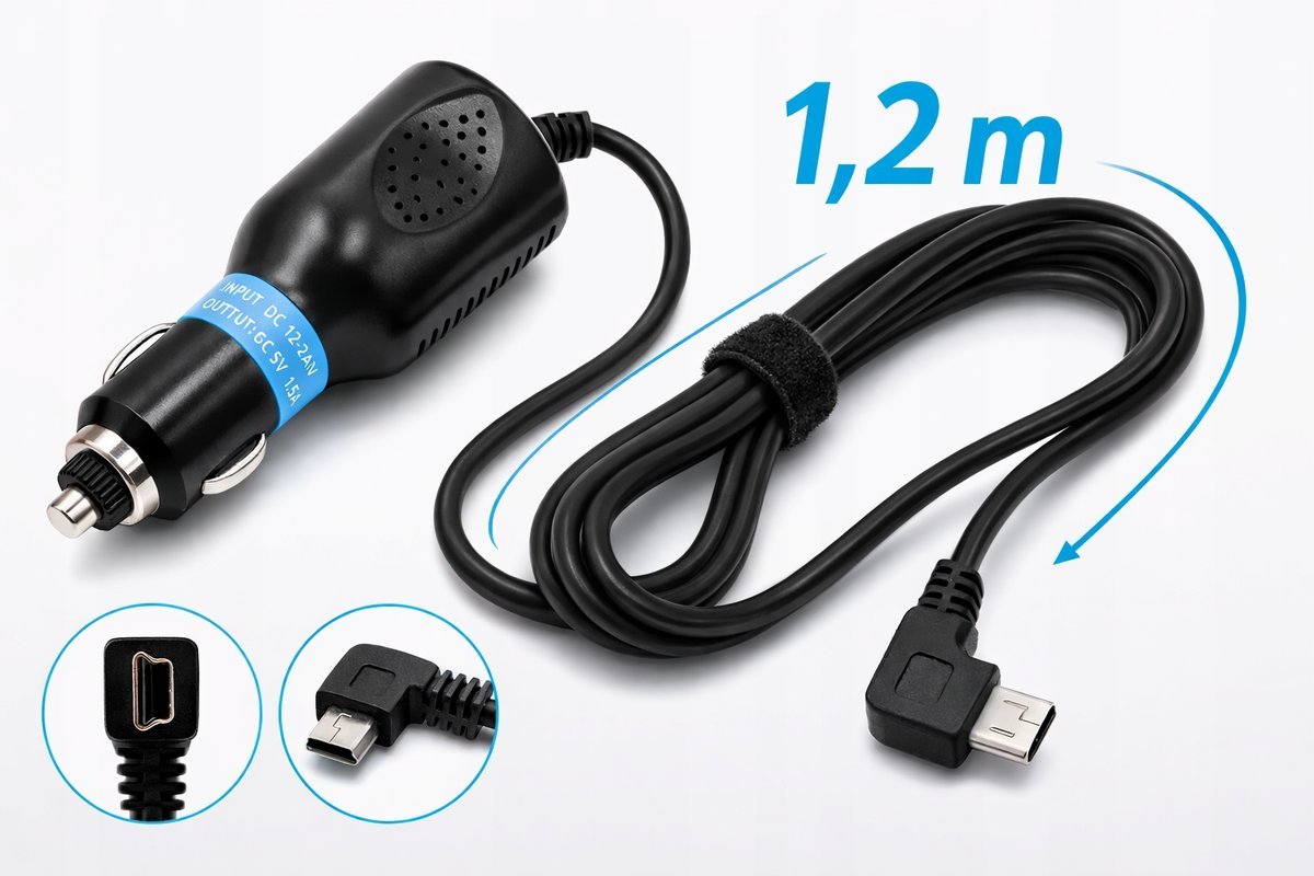 UNIWERSALNA ŁADOWARKA MINI USB 2A 12/24V WIDEOREJESTRATOR NAWIGACJA