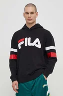 Bluzy męskie - Fila bluza Luohe męska kolor czarny z kapturem z nadrukiem FAM0675 - miniaturka - grafika 1
