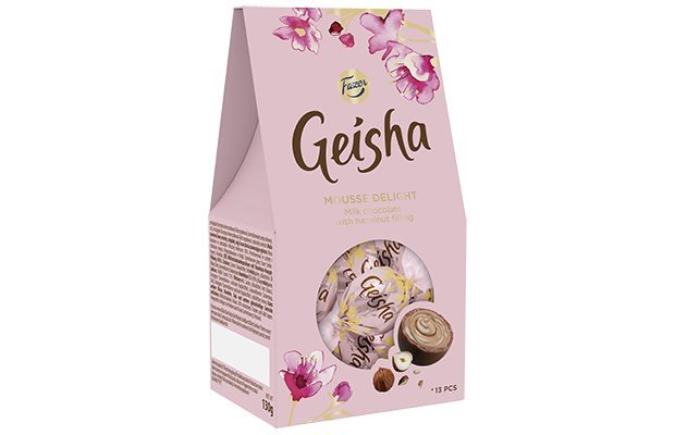 Fazer Geisha Mousse - praliny mleczne z nadzieniem orzechowo-nugatowym 130g