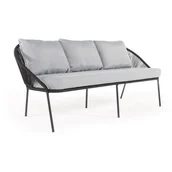 Sofy ogrodowe - Czarna 3-osobowa sofa ogrodowa Bonami Selection North - miniaturka - grafika 1