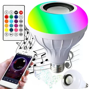 Żarówka LED E27 RGB z głośnikiem Bluetooth + Pilot - Żarówki LED - miniaturka - grafika 1