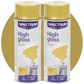 Farby i media malarskie - Farba W Sprayu Złota Akrylowa Szybkoschnąca Wysoki Połysk 400 Ml X2 Zestaw - miniaturka - grafika 1