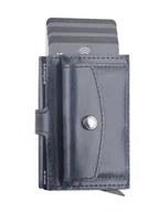 Portfele - Portfel HIKER Max wykonany z roślinnie garbowanej skóry Nomad granatowy - miniaturka - grafika 1