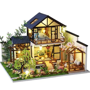 Miniaturowy domek - Przystań szeptów strumyka - Zabawki kreatywne - miniaturka - grafika 1