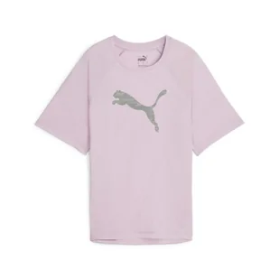 Damska koszulka z nadrukiem EVOSTRIPE PUMA Grape Mist Purple - Koszulki sportowe damskie - miniaturka - grafika 1