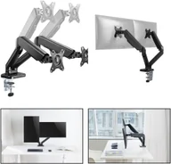 Uchwyty do monitorów - Statyw ramię do monitora 17- 32 podwójny na dwa ekrany Audizio MAD20G czarny one size - miniaturka - grafika 1