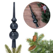 Ozdoby bożonarodzeniowe - Antracytowy czubek, mały szpic na choinkę, świąteczna ozdoba szczytowa 20 cm - miniaturka - grafika 1